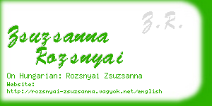 zsuzsanna rozsnyai business card